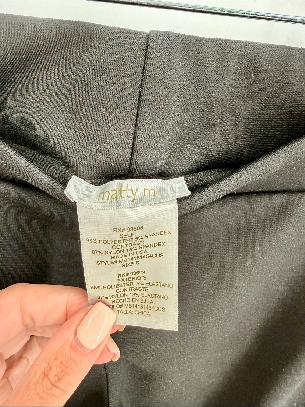 Matty M Black Girls' Stretch Leggings - Picture 7 of 7